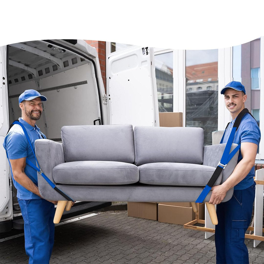 Mēbeļu nešanas siksnas ar plecu lencēm, 2,9 m / 370 kg / 50 mm